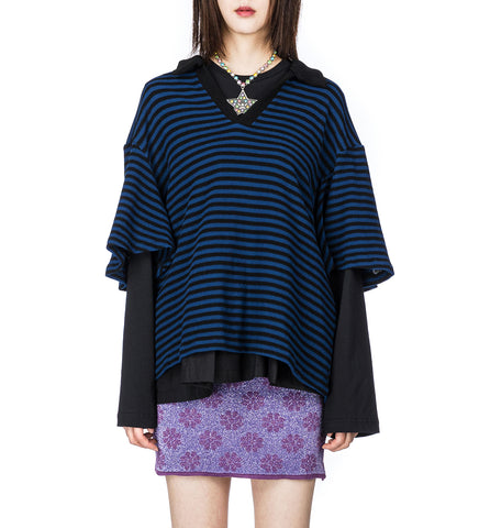 KNITTED MERINO POLO SHIRT NAVY