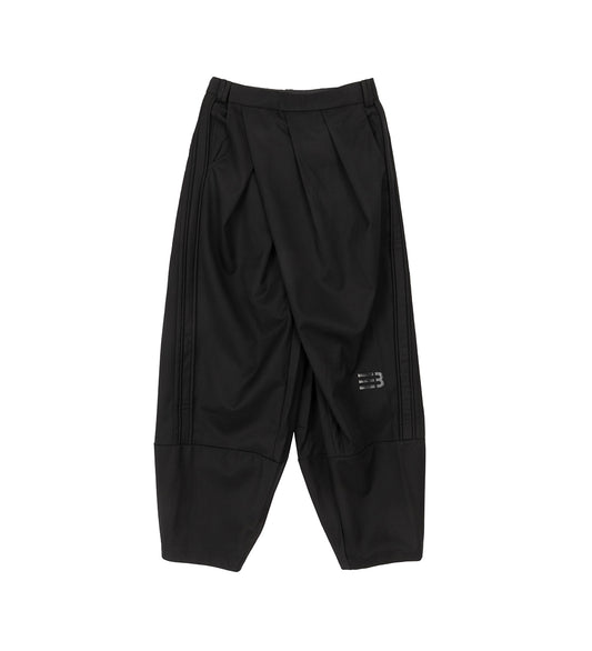 ODOM PLEATED CAROT WIDE TROUSERS EUPHORIC BLACK