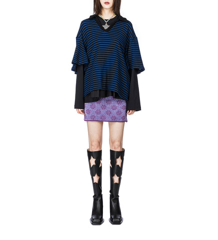 KNITTED MERINO POLO SHIRT NAVY