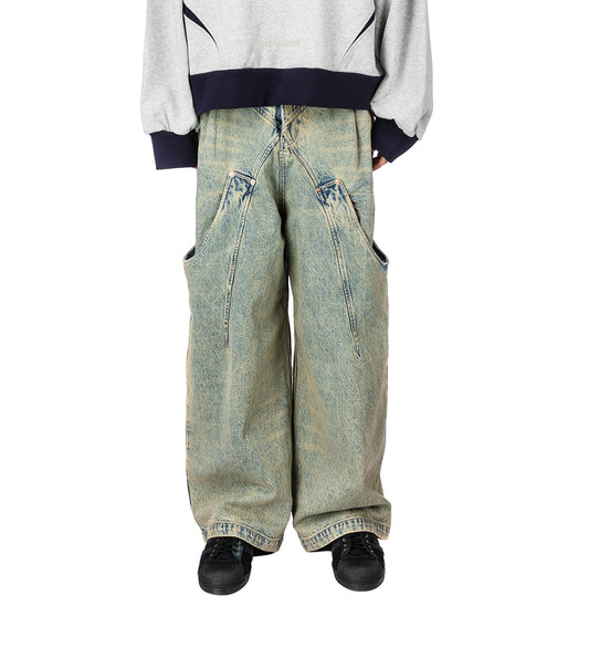 BILLIE BIBS DENIM PANTS POST INDIGO