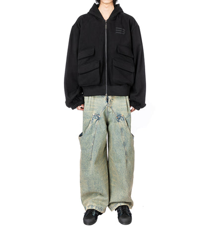 BILLIE BIBS DENIM PANTS POST INDIGO