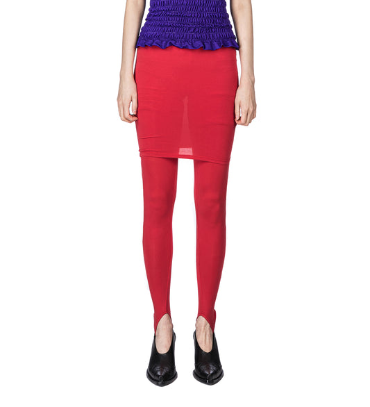 SKIRT THONG LEGGING RED