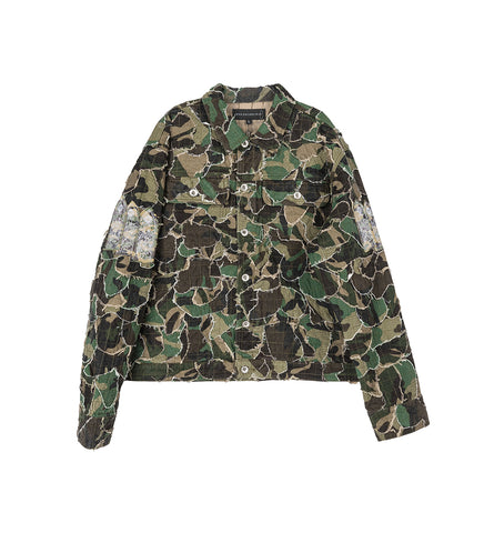 CAMO TRUCKER JACKET OLIVE