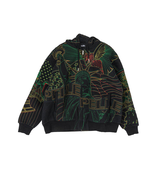WDW X PELLE PELLE MONUMENT ZIP UP HOODIE MULTI