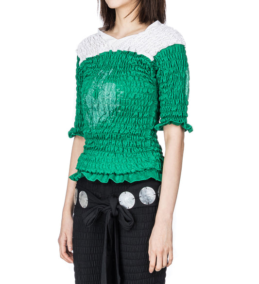 RECONSTITUTED SHIRRED US FOOTBALL JERSEY MULTI SMALL #2