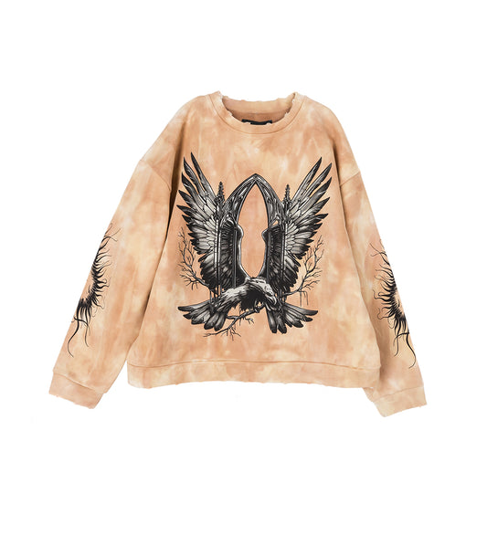 SOARING WINDOW CREWNECK SWEATER TAN