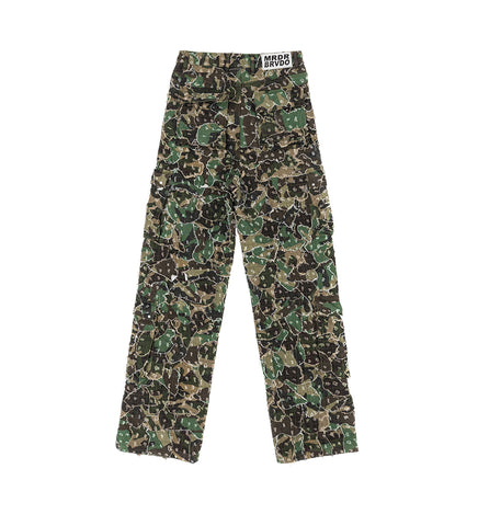 MICRO DISTRESSED CARGO PANT OLIVE