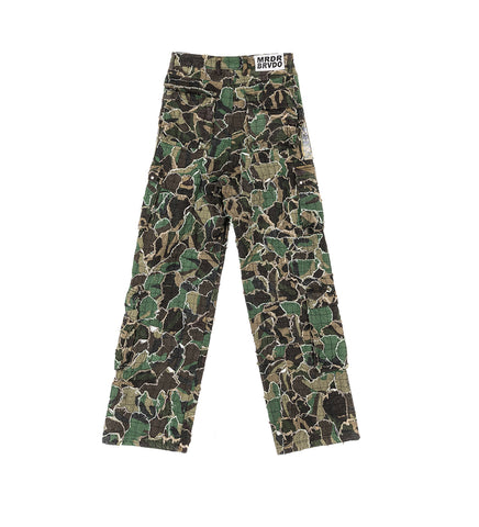 WASHED CAMO CARGO PANT OLIVE