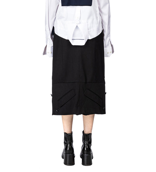 INSIDE OUT BLAZER SKIRT BLACK