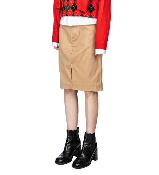 UPSIDEDOWN TROUSER SKIRT BEIGE