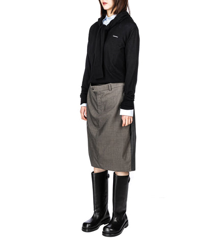 DOUBLE SLEEVE SWEATER BLACK