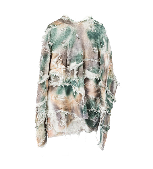 MESH CAMO HOODED PULLOVER MULTI