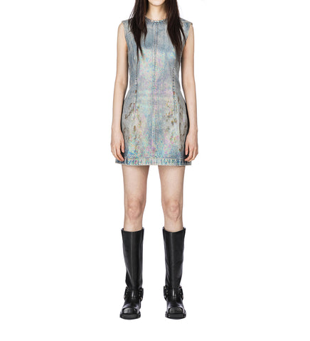 COATING DENIM DRESS MID BLUE