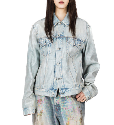 LIGHT WASH TRUCKER DENIM JACKET LIGHT BLUE