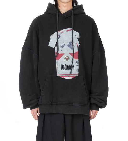 HOODIE ANTISOCIAL FLAVOR RED WASHED BLACK