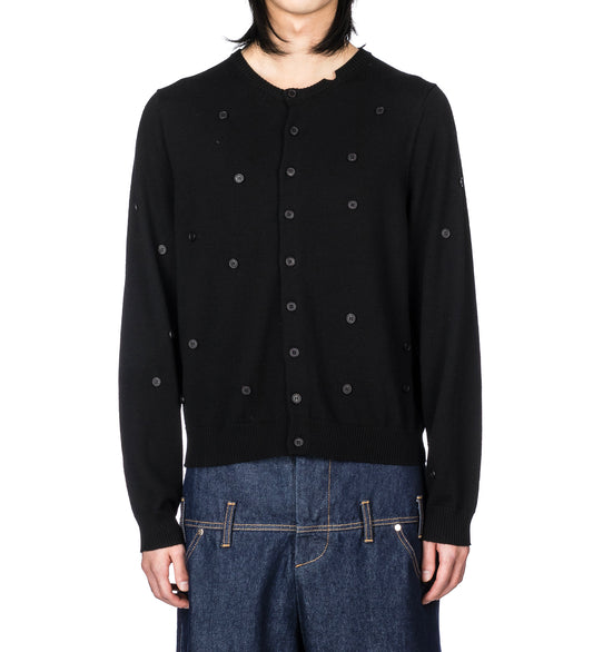 BUTTON CARDIGAN BLACK