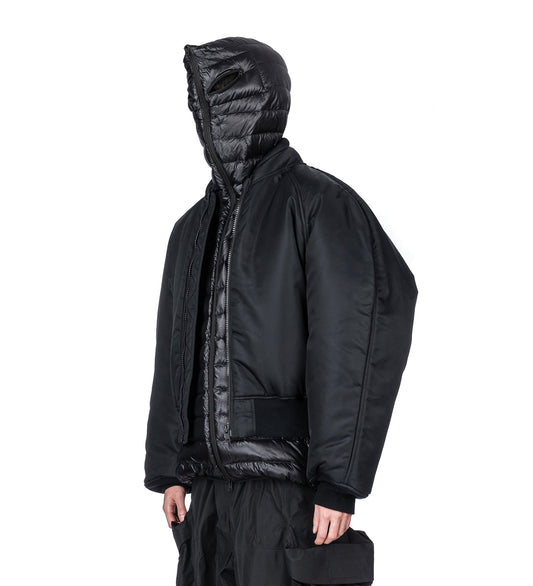 OVERSIZED BOMBER JACKET BLACK