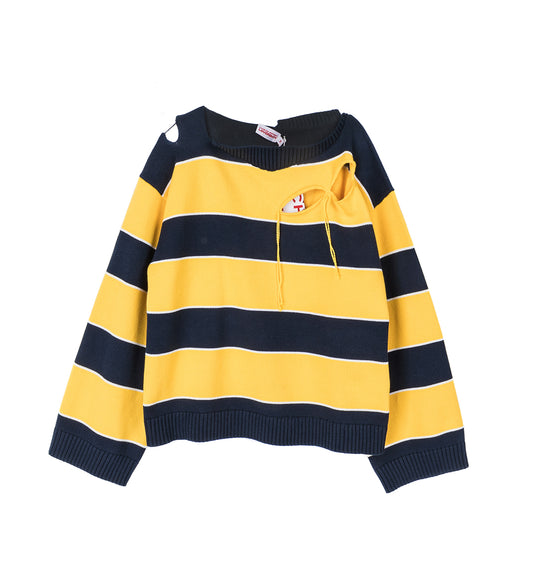 SLASH STRIPE JUMPER YELLOW