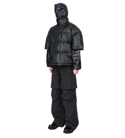 QUILTED PULLOVER BLACK