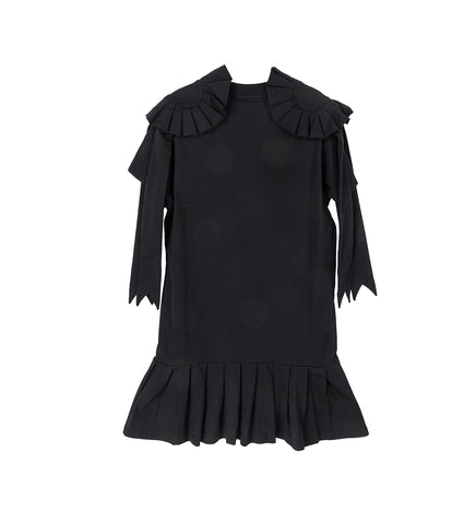 ROSETTE JERSEY DRESS BLACK