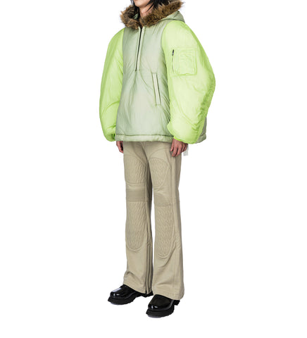 QUILTED BIKER SWEATPANTS LIGHT GREEN