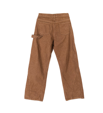 AGED TWSITED WORKWEAR JEANS RUST