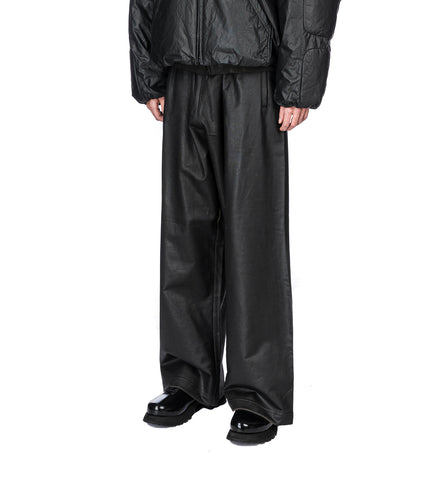 COATED SWEAT PANTS BROWN