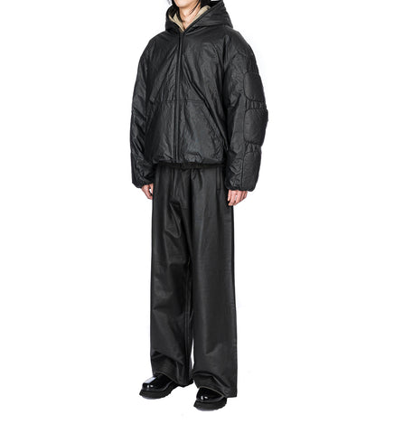 COATED SWEAT PANTS BROWN