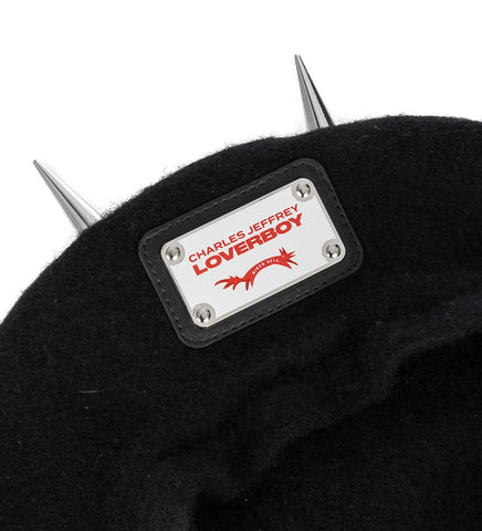 SPIKEY BERET BLACK