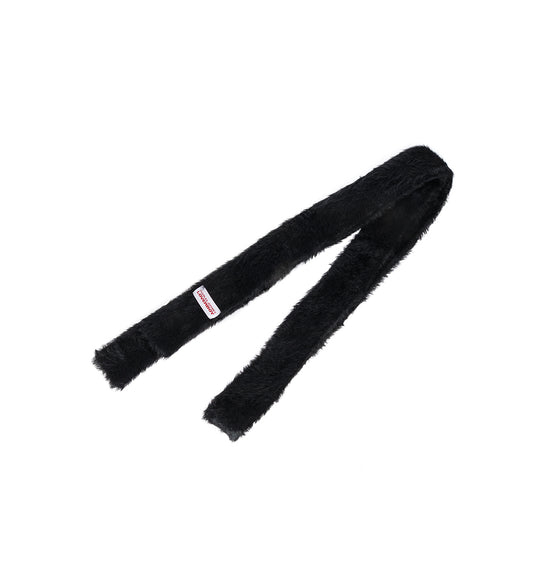 FLUFFY SKINNY SCARF BLACK