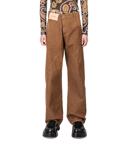 AGED TWSITED WORKWEAR JEANS RUST