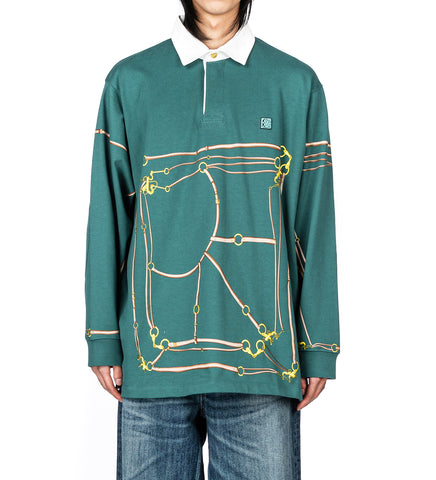 BELT PRINTED RUGBY SHIRT GREEN