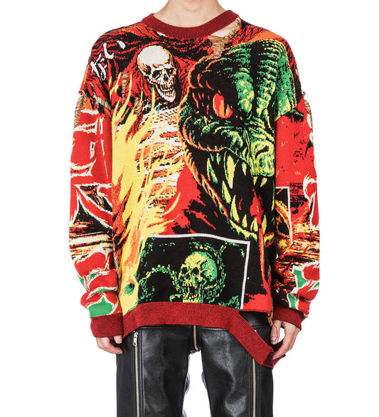 MISFIT JACQUARD JUMPER DEMON MOVIE