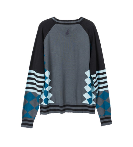 LARICOID KNIT JUMPER ANCHOR GREY/SKY