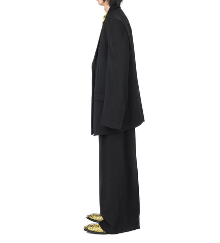JUMBO WIDE LEG TROUSERS BLACK
