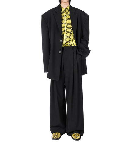 JUMBO WIDE LEG TROUSERS BLACK