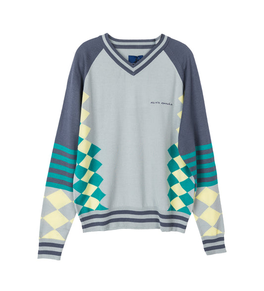 LARICOID KNIT JUMPER BLUE HAZE/LEMON