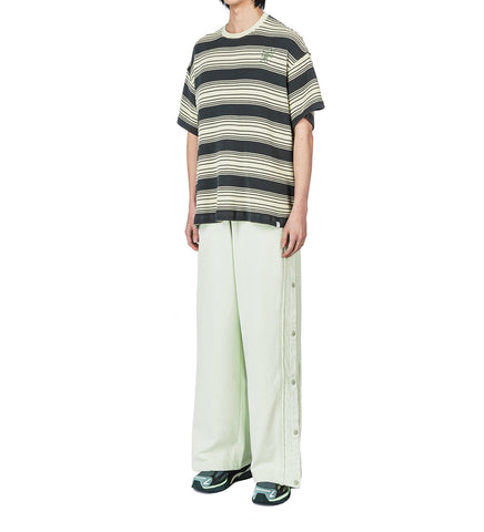 WAFFLE KNIT TEE CHARCOAL/MINT