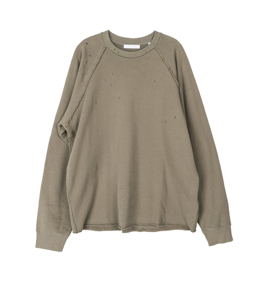DISTRESSED CREWNECK SAGE DUST