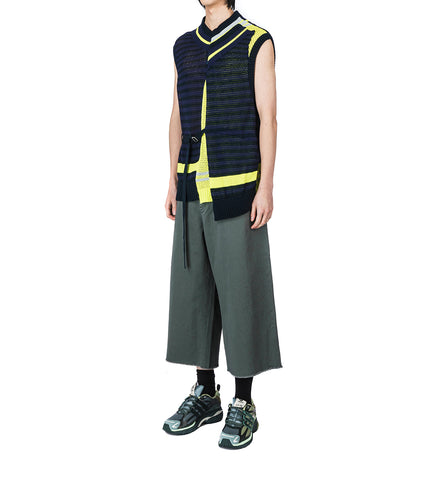 KNIT VEST BLACK / GREEN