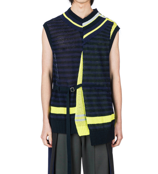 LAYERED MESH KNIT VEST