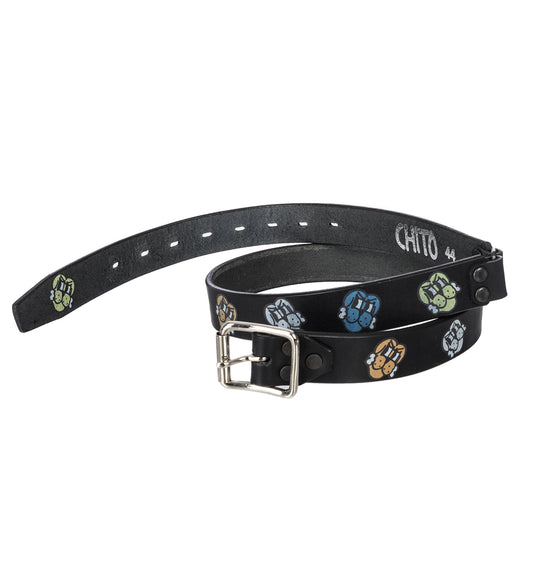 CHITO X BLACKMEANS FINESSE PUP PRINT BELT BLACK
