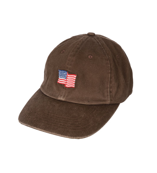 USA EMBROIDERED HAT BROWN