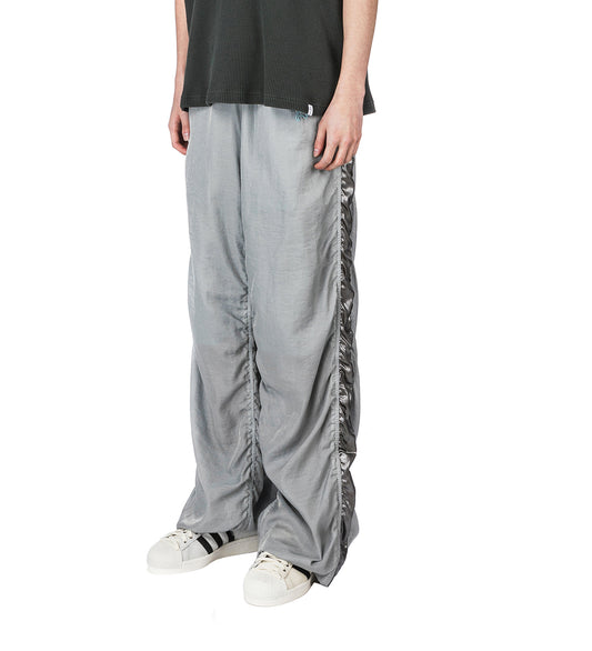 METALIC TRACK PANTS SILVER