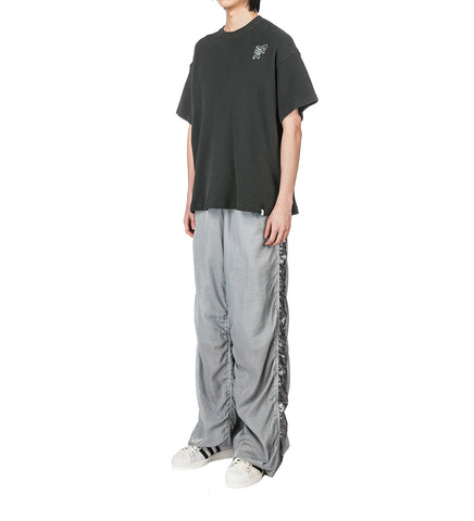 METALIC TRACK PANTS SILVER
