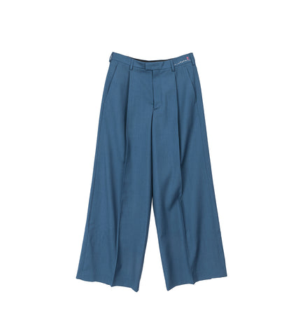 WIDE WOOL TROUSERS OPAL