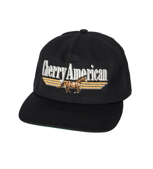 AMERICAN 5 PANEL HAT BLACK