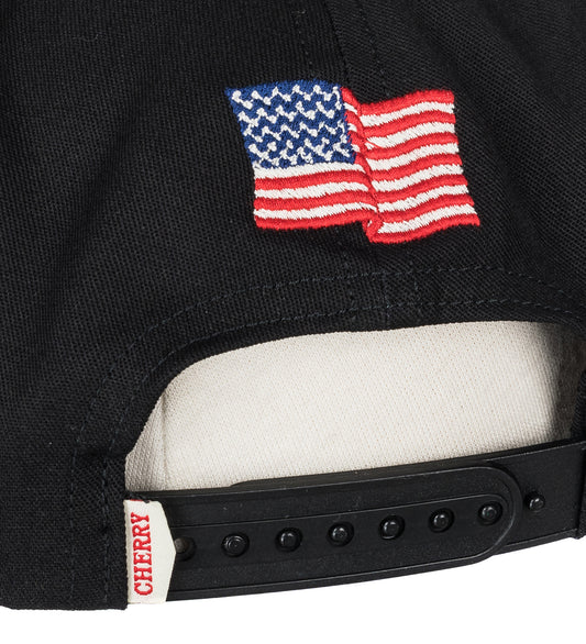 AMERICAN 5 PANEL HAT BLACK