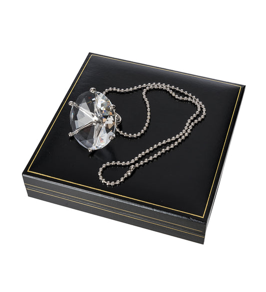 XL SOLITAIRE RING SILVER/WHITE