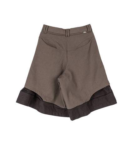HOFF LAYERD SHORTS SHIITAKE BROWN
